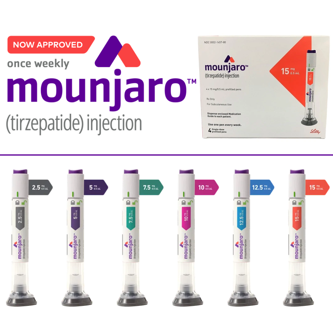 Programa inyectable para el control del peso y la regulación del azúcar (Incluye 4 plumas por caja · Importado de EE.UU.) Seleccione la dosis abajo